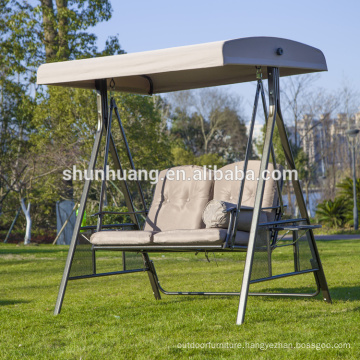 outdoor garden swing chairs double seat metal frame swings with canopy
